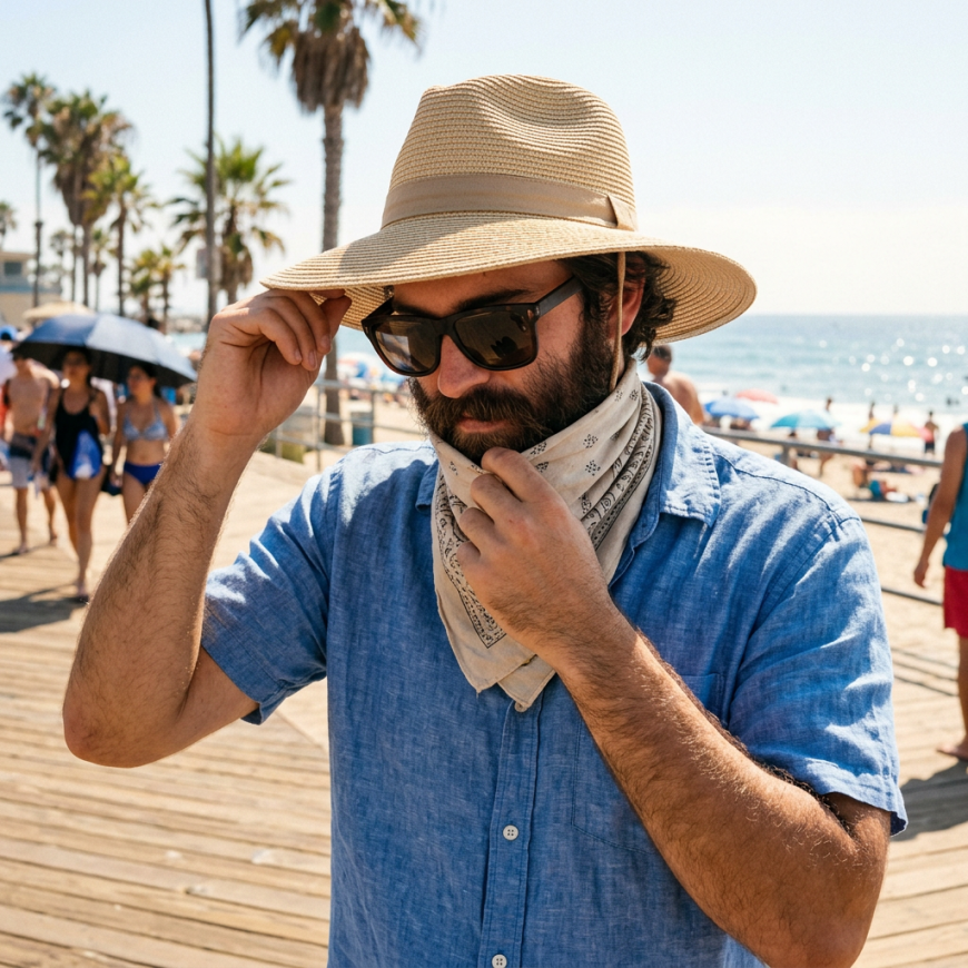 Sonne, Salz und Chlor: Wie schützt Mann sein Haar und den Bart im Sommerurlaub?