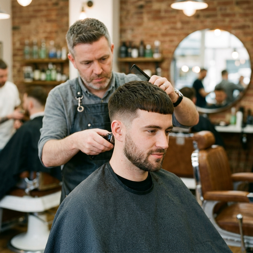 Welche Frisur kaschiert Geheimratsecken bei Männern am effektivsten und welche Styling-Produkte helfen?