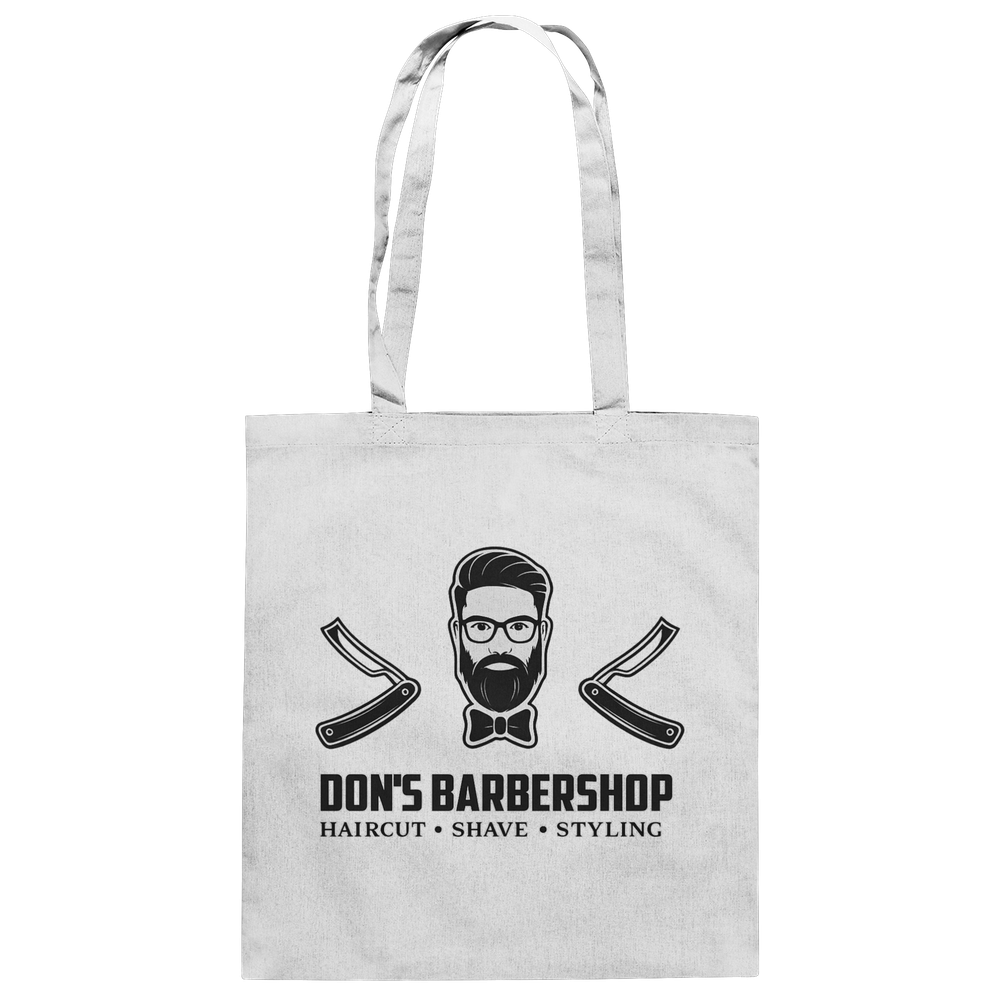 Don’s Barbershop Baumwolltasche Weiß