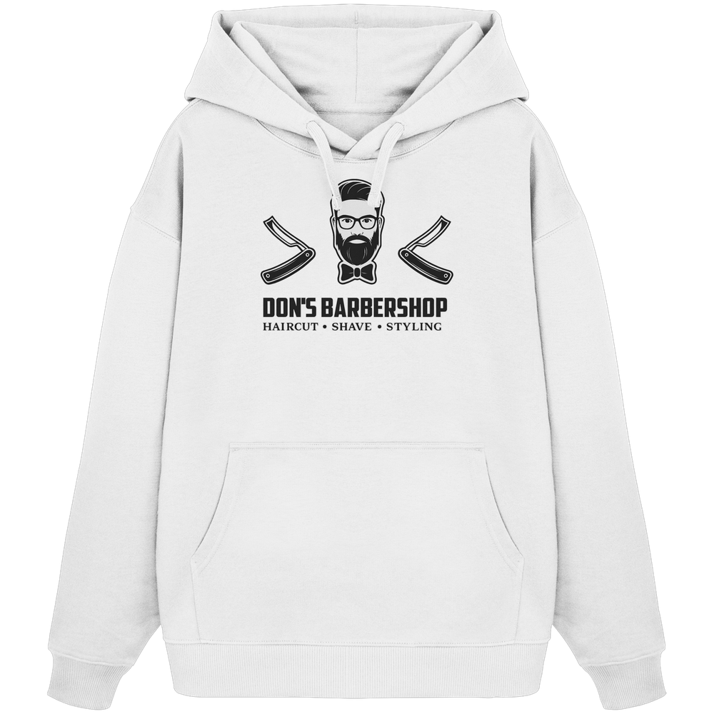 Don’s Barbershop Oversize-Hoodie Weiß